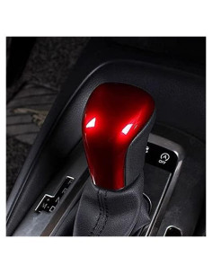 Cubierta de Perilla de Cambio Duole Fibra Carbono Roja Toyota