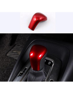 Cubierta de Perilla de Cambio Duole Fibra Carbono Roja Toyota 2