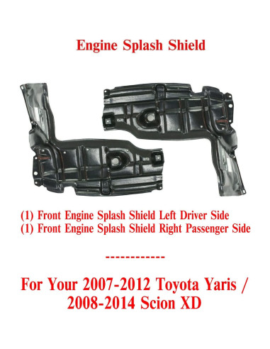Escudo de Salpicaduras Motor Toyota Yaris 2007-2012 / Scion XD