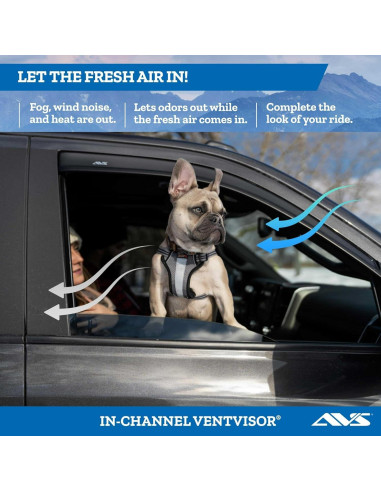 Protectores de Lluvia In-Channel Auto Ventshade para Toyota Yaris 2007-2013