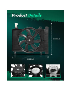Ventilador de Radiador SCITOO para Toyota Yaris 2007-2018 2