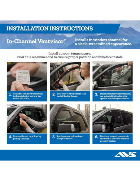 Protectores de Lluvia In-Channel Auto Ventshade para Toyota Yaris 2007-2013