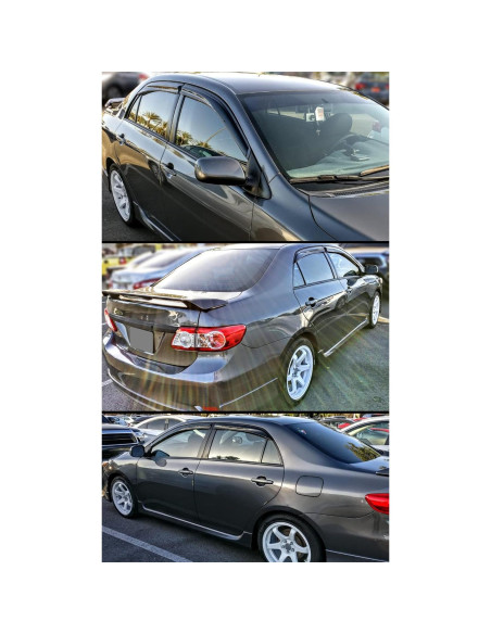 Visera de Ventana Ahumada Cuztom Tuning 3D para Toyota Corolla 2009-2013