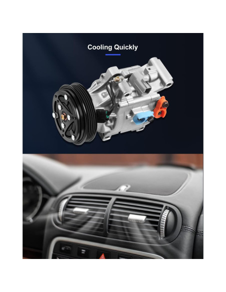 Compresor de A/C ECCPP SCSA06 para Toyota Echo Yaris 1.5L 1.3L