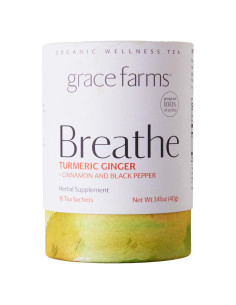 Té Orgánico BREATHE Wellness Grace Farms - Cúrcuma y Jengibre 16 Bolsitas