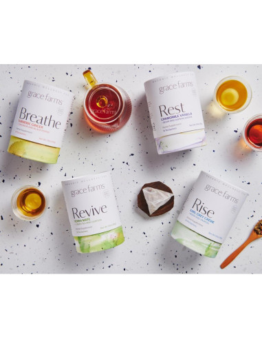 Té Orgánico BREATHE Wellness Grace Farms - Cúrcuma y Jengibre 16 Bolsitas