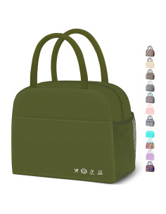 Bolsa de Almuerzo Reutilizable DALINDA Verde Militar 9.5L