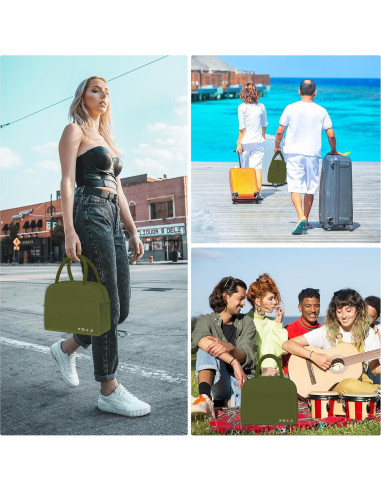 Bolsa de Almuerzo Reutilizable DALINDA Verde Militar 9.5L