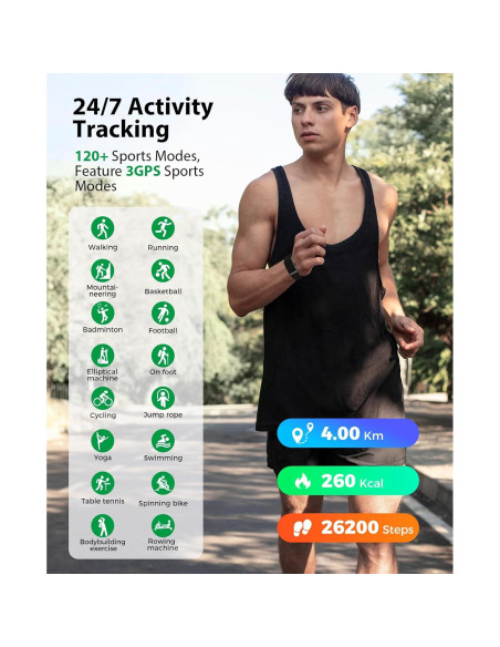 Brazalete Inteligente EGQINR con Monitoreo de Salud 24H