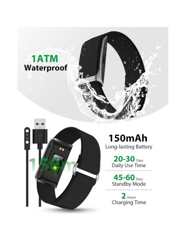 Brazalete Inteligente EGQINR con Monitoreo de Salud 24H