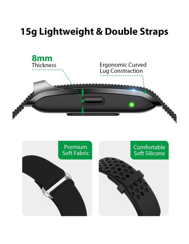 Brazalete Inteligente EGQINR con Monitoreo de Salud 24H