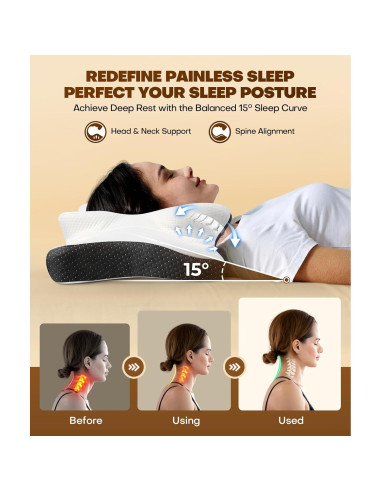 Almohada Cervical Ergonómica Cozyplayer STSDK-05 1.22 kg