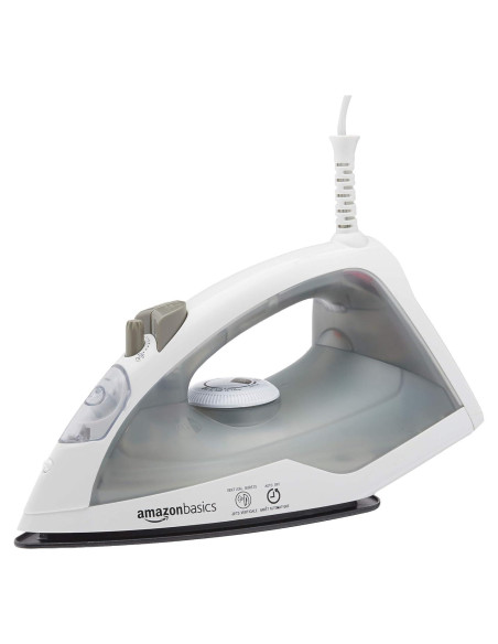 Plancha de Vapor Amazon Basics 1200W Suela Teflón 150ml Gris