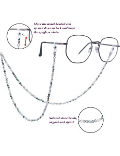 Cadena de Gafas KAI Top de Piedra Natural 73 cm para Mascarillas 2