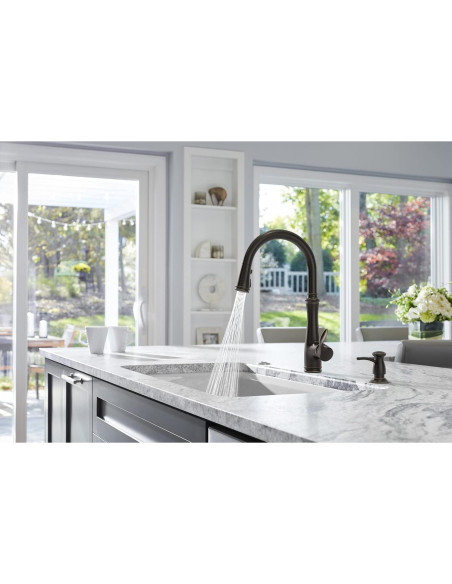 Grifo de Cocina KOHLER Bellera Sin Contacto Bronce Aceitado