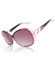Gafas de Sol CGID UV400 Polarizadas Marco Retro Púrpura