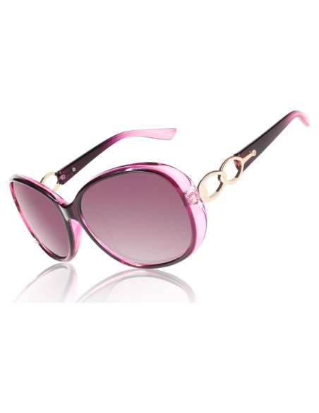 Gafas de Sol CGID UV400 Polarizadas Marco Retro Púrpura Gafas de Sol CGID UV400 Polarizadas Marco Retro Púrpura
