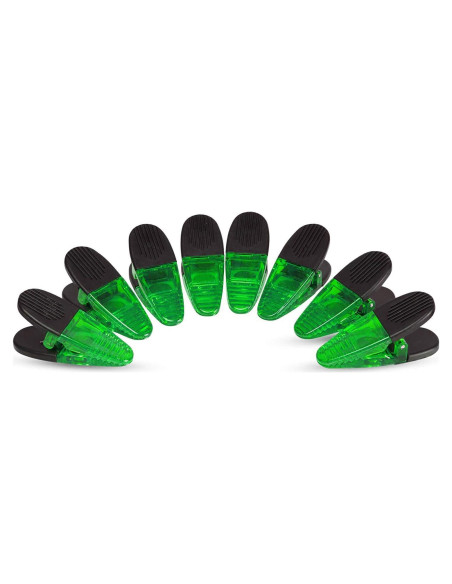 Clips Magnéticos de Plástico VIP Home Essentials - 8 Piezas - Verde