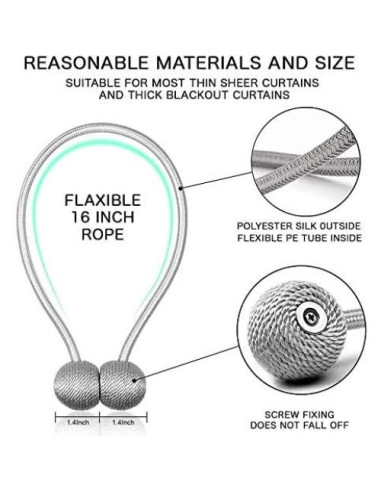 Clip de Sujeción para Cortinas IHClink Beige 2 Piezas