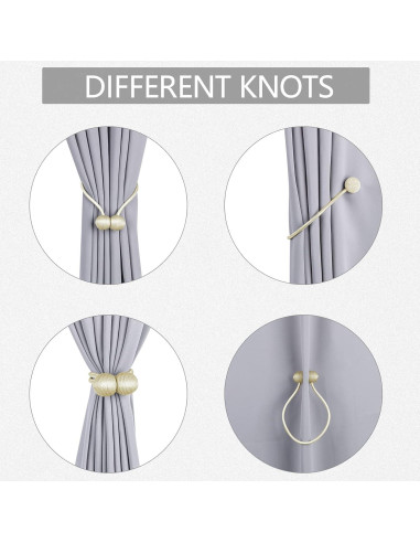 Clip de Sujeción para Cortinas IHClink Beige 2 Piezas