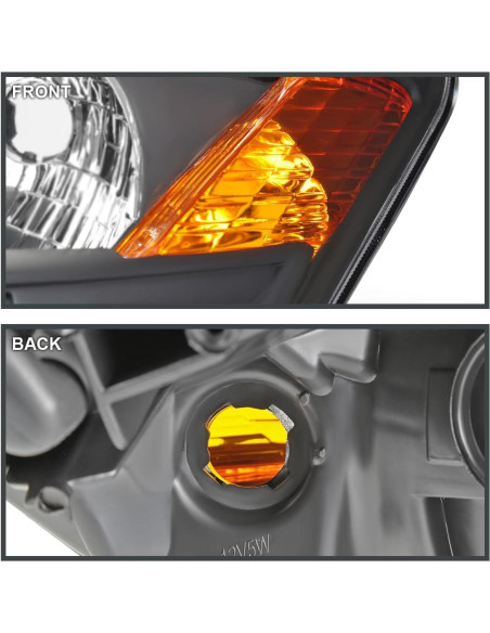 Faros Spec-D Tuning Negros para Toyota Prius 2006-2009