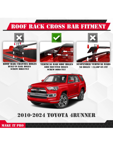 Barras Transversales de Techo KitsPro para Toyota 4Runner 2010-2024