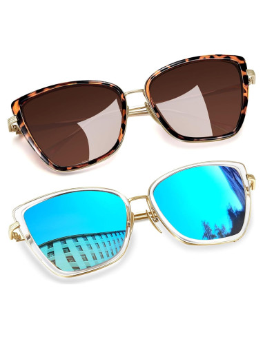 Gafas de sol Joopin estilo gato UV400 para mujeres - Paquete 2