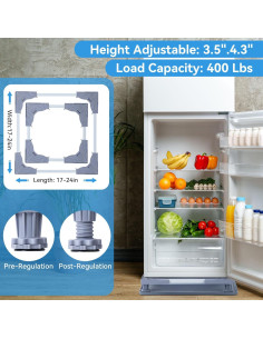 Soporte Ajustable para Mini Nevera Saillong con Bandeja de Goteo 2