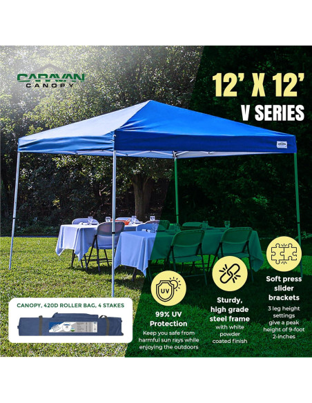 Carpa Pop-Up Caravan V-Series 2 3.66x3.66m Resistente al Agua
