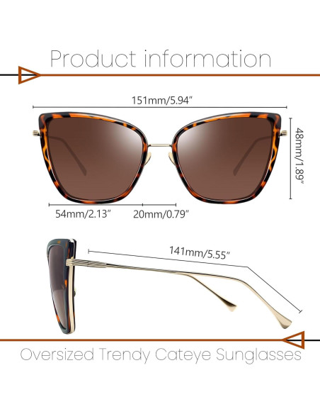 Gafas de sol Joopin estilo gato UV400 para mujeres - Paquete 2 Gafas de sol Joopin estilo gato UV400 para mujeres - Paquete 2