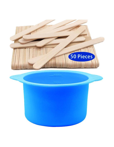 Forro de cera de silicona LEISENOR 14 oz azul + 50 palitos