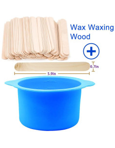 Forro de cera de silicona LEISENOR 14 oz azul + 50 palitos 2