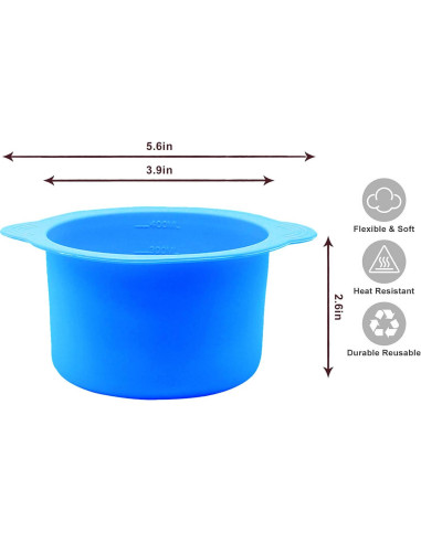 Forro de cera de silicona LEISENOR 14 oz azul + 50 palitos