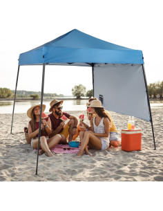 Carpa Pop Up 1.83x1.83m ANTSKU Azul Impermeable con Pared Lateral 2