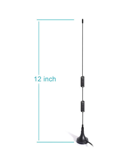 Antena de Radio Bingfu VHF UHF 8dBi Base Magnética SMA 3m