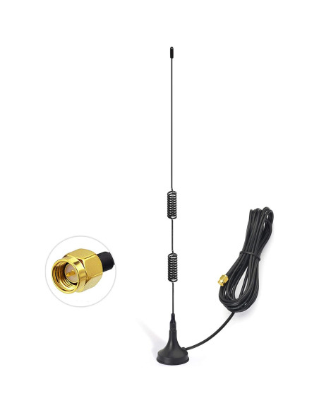 Antena de Radio Bingfu VHF UHF 8dBi Base Magnética SMA 3m