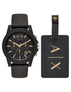 Reloj Cronógrafo Armani Exchange 45mm con Correa de Silicona