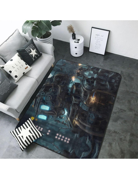 Alfombra Antideslizante Futuro Robot 203x147 cm Franela