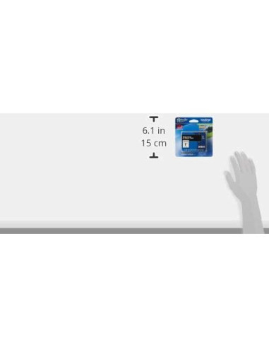 Cinta de Etiqueta Laminada Brother TZE-355 24mm x 8m Blanca sobre Negro