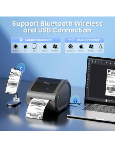 Impresora de Etiquetas Térmicas Omezizy D520BT Bluetooth 4x6 2