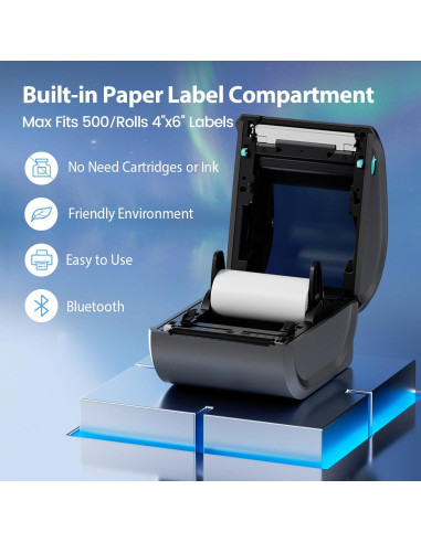 Impresora de Etiquetas Térmicas Omezizy D520BT Bluetooth 4x6