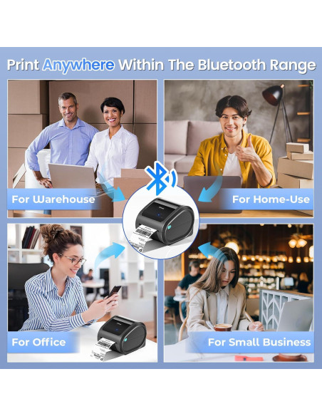 Impresora de Etiquetas Térmicas Omezizy D520BT Bluetooth 4x6