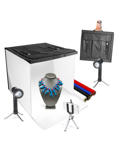 Estudio de Fotografía LimoStudio 16" x 16" con Luz LED