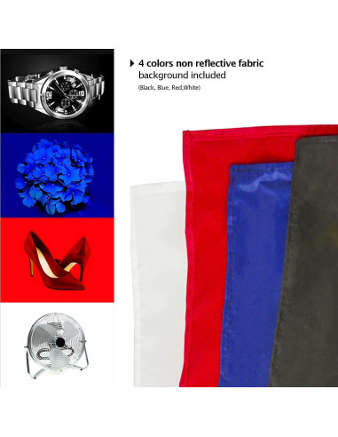 Estudio de Fotografía LimoStudio 16" x 16" con Luz LED