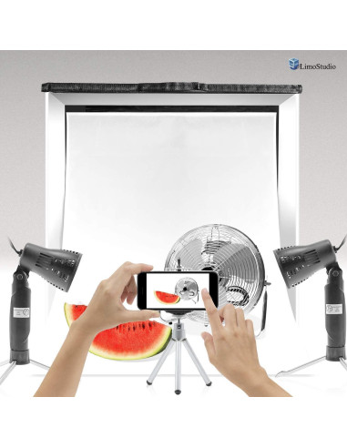 Estudio de Fotografía LimoStudio 16" x 16" con Luz LED