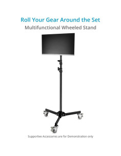 Soporte de Luz Plegable PROAIM 2.6m con Ruedas y Carga 13kg 2