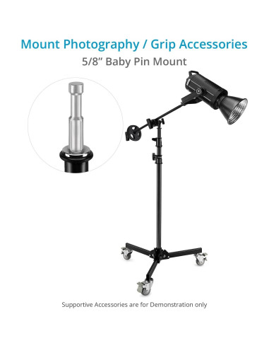 Soporte de Luz Plegable PROAIM 2.6m con Ruedas y Carga 13kg