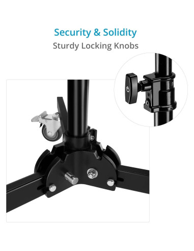 Soporte de Luz Plegable PROAIM 2.6m con Ruedas y Carga 13kg