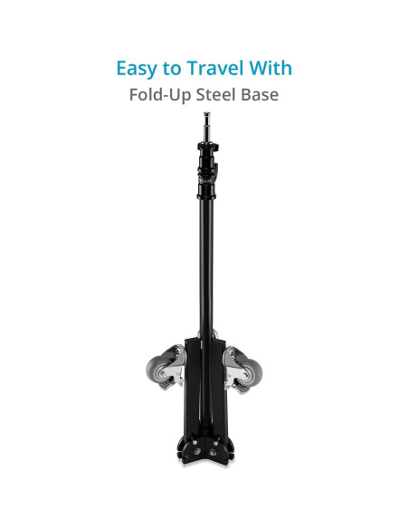 Soporte de Luz Plegable PROAIM 2.6m con Ruedas y Carga 13kg