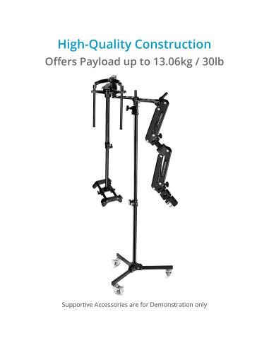 Soporte de Luz Plegable PROAIM 2.6m con Ruedas y Carga 13kg